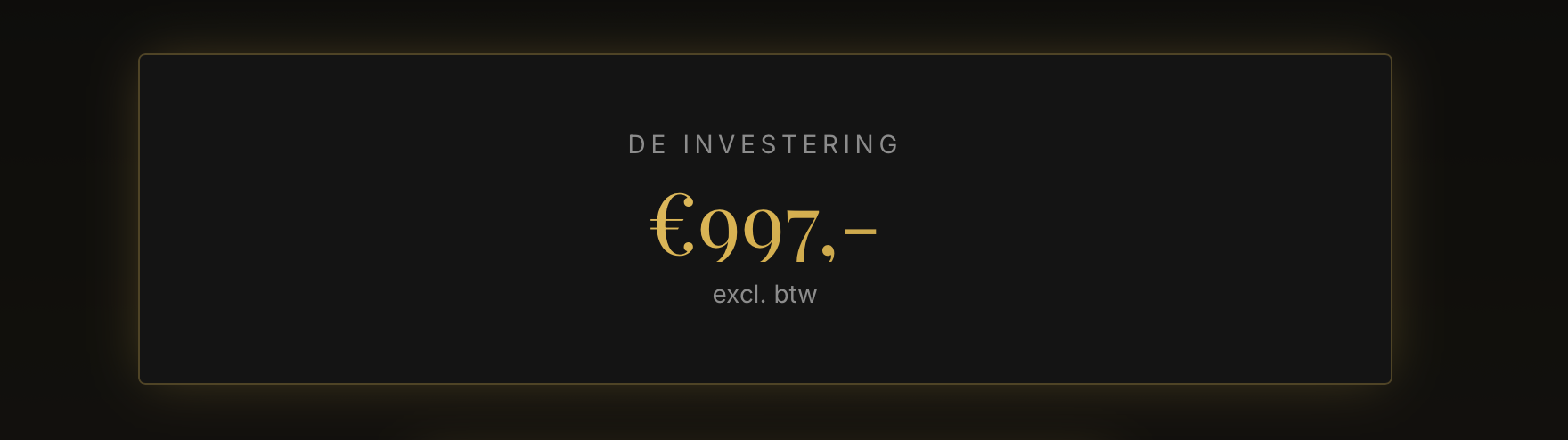 Investering tekentafelsessie Investering tekentafelsessie